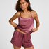 Ayla Satin Shorts, Purple