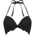 Push Up Bikini Top Scallop, Black