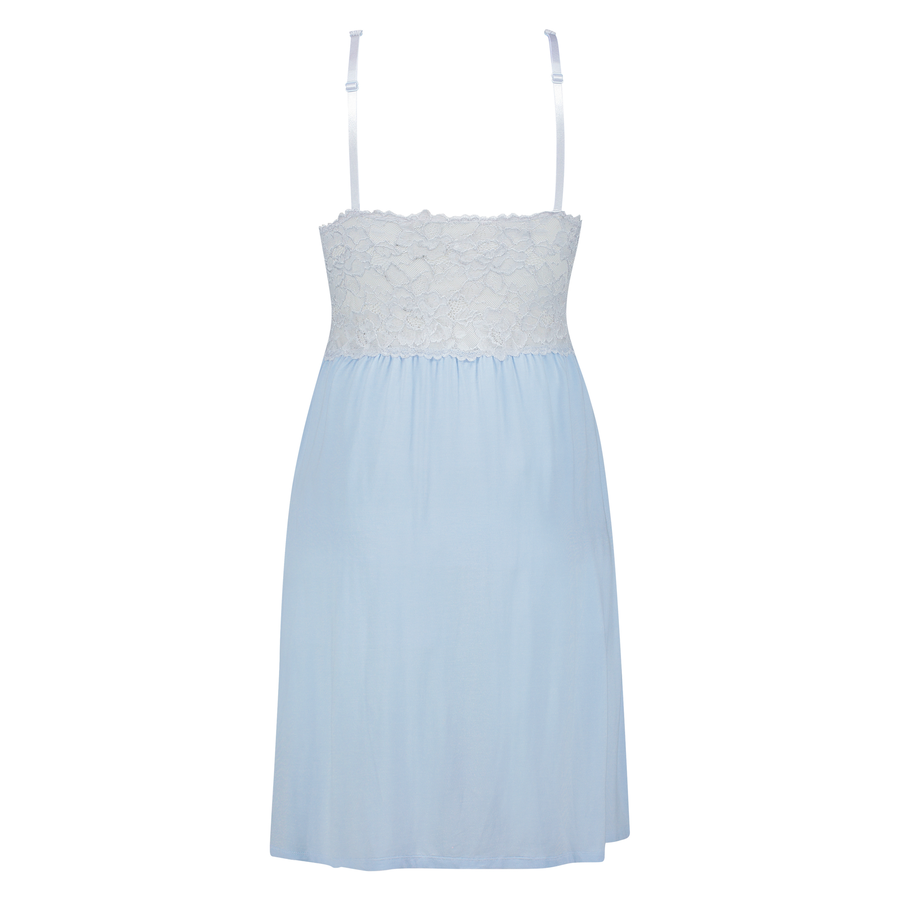 Modal Lace Slip Dress, Blue, main