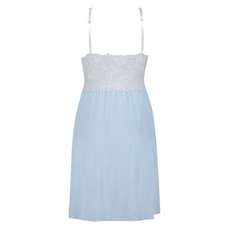 Modal Lace Slip Dress, Blue