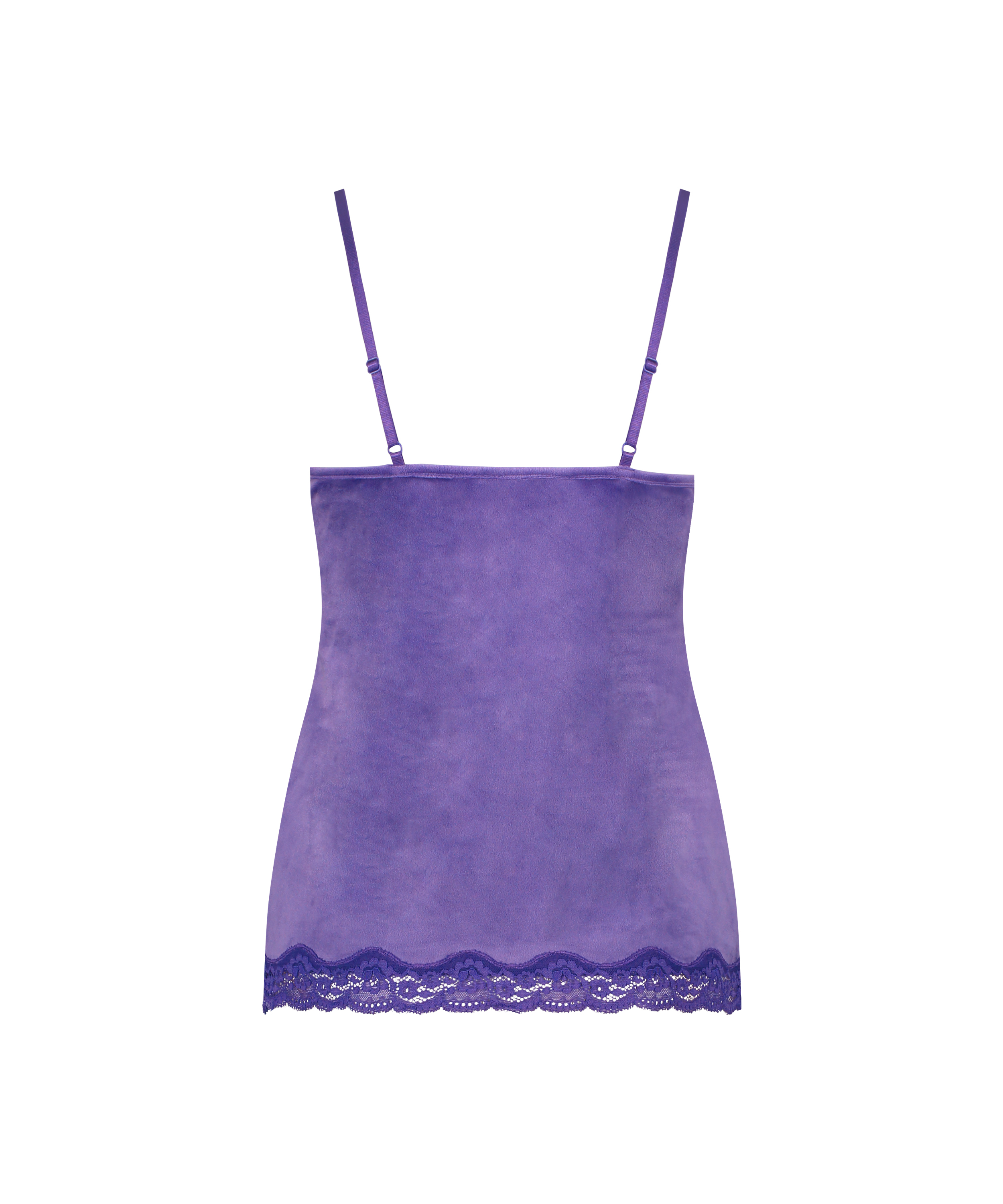 Velours Lace Cami Top, Purple, main