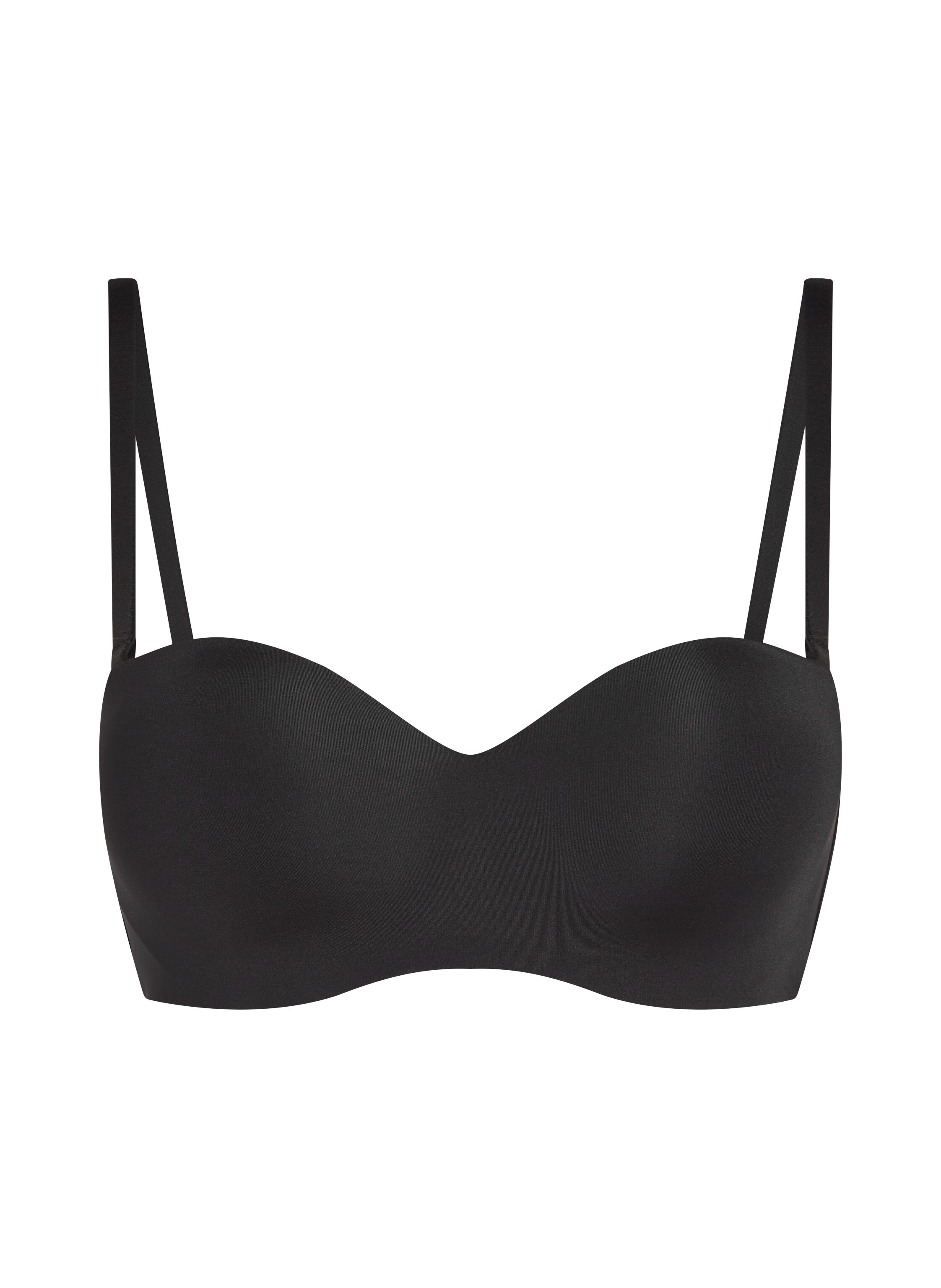 Smooth Padded Underwired Strapless Push-Up Bra, Black