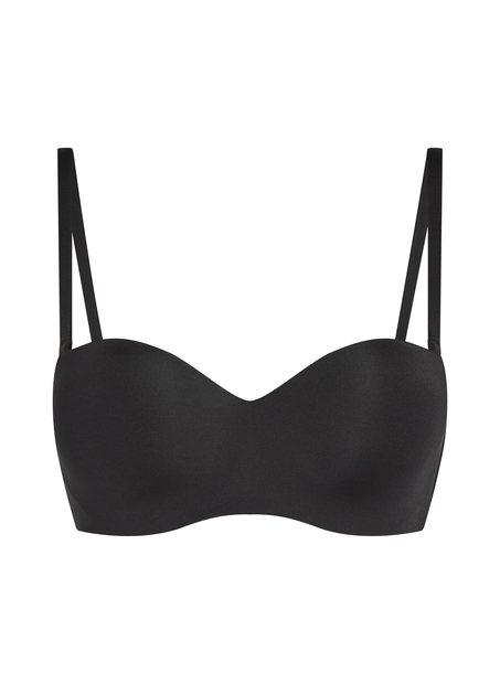 Smooth Padded Underwired Strapless Push-Up Bra, Black
