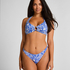 Cancun Halter Crop Top, Blue