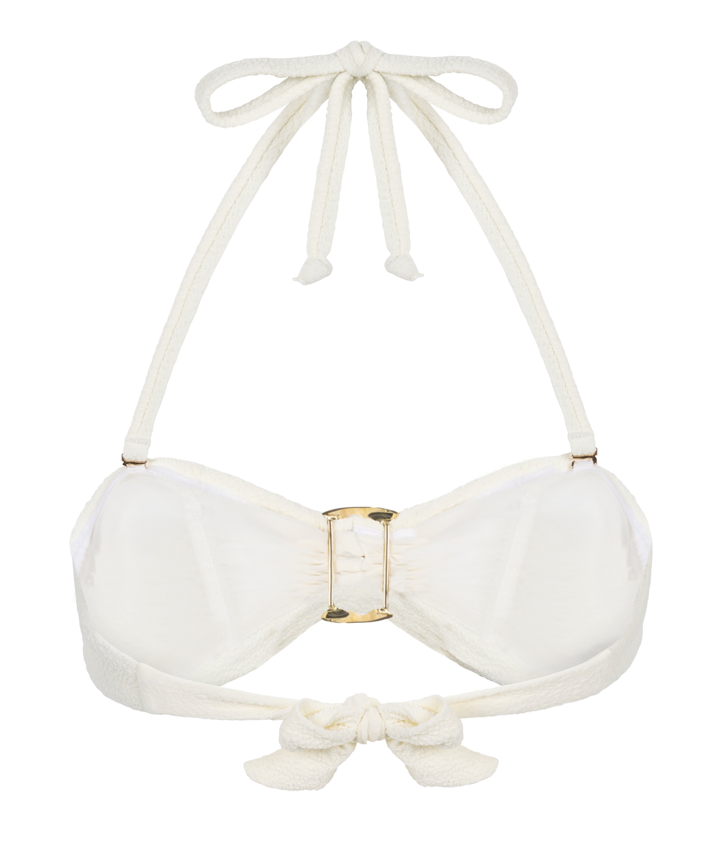 Cabo Bandeau Bikini Top, White, main