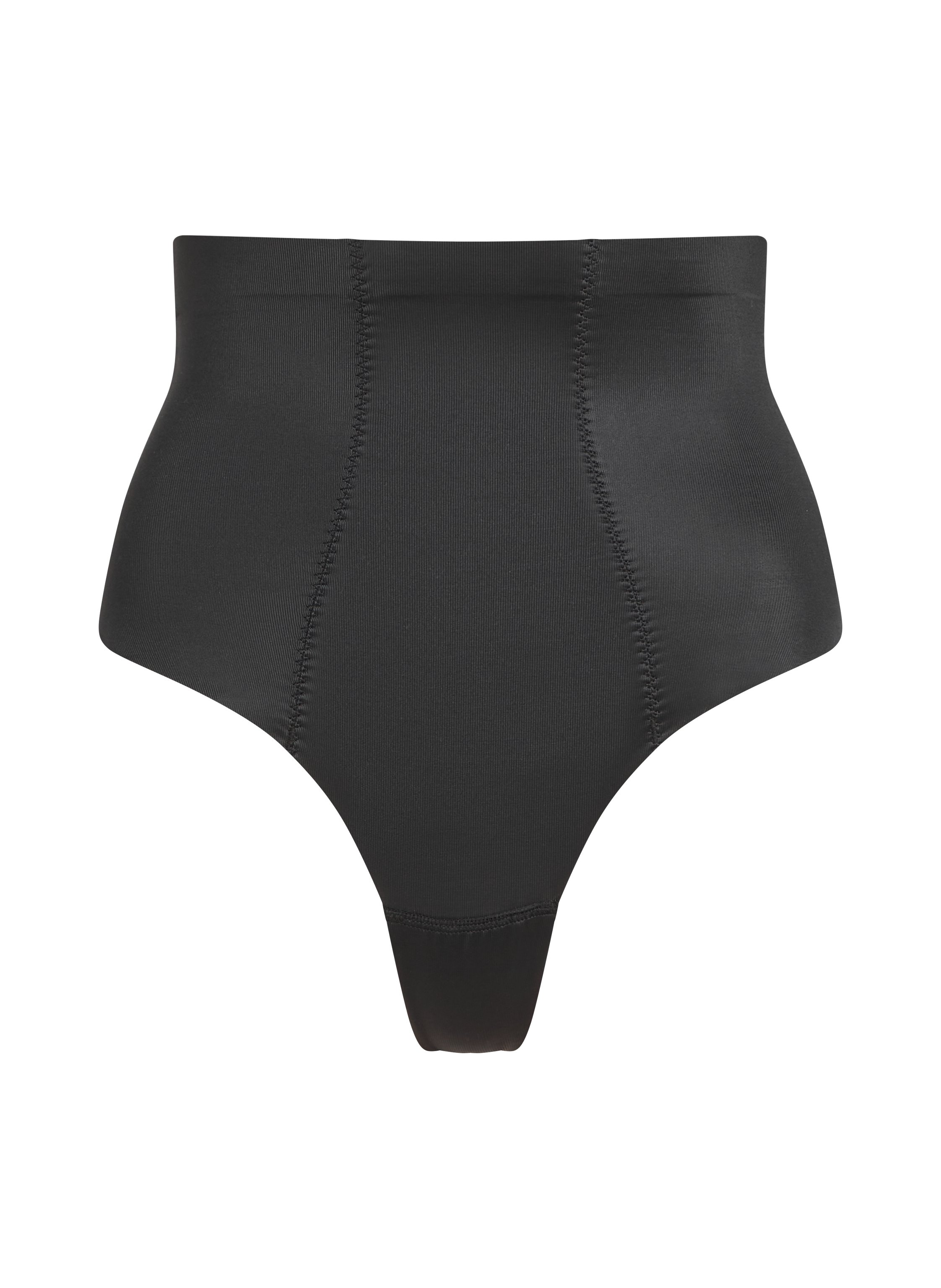 Sculpting scuba high waisted thong, Black, main