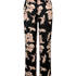 Satin Pants Flower, Black