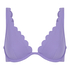 Scallop non-padded underwired bikini top, Purple