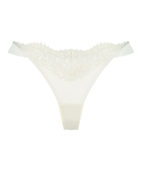 Harmony Highleg Thong, White
