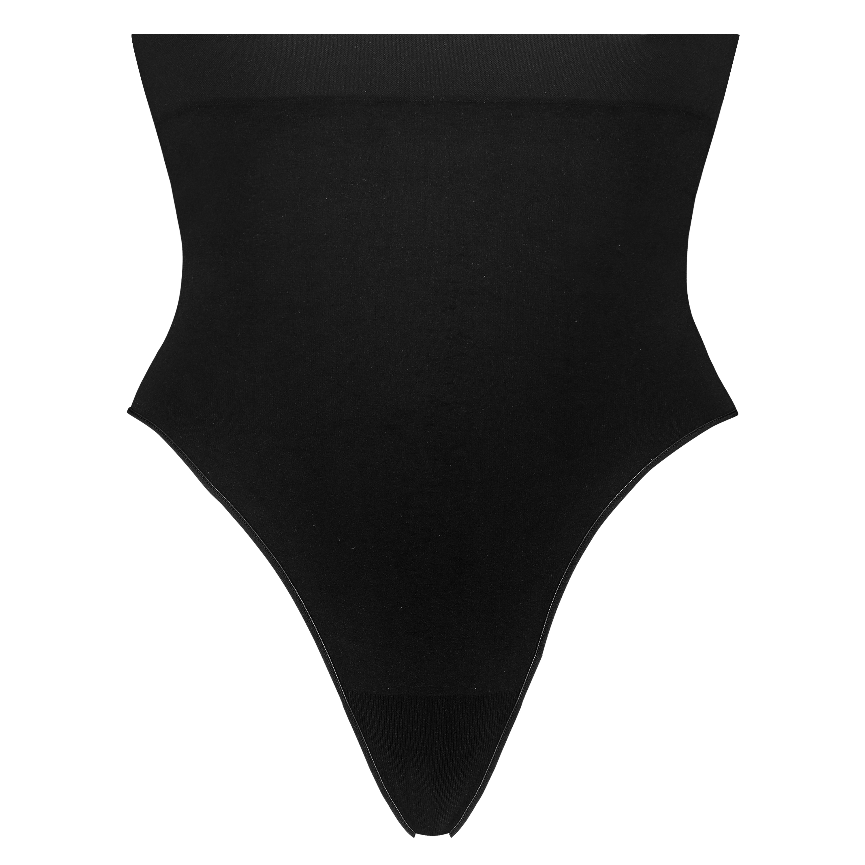 Firming high waisted thong - Level 2, Black, main