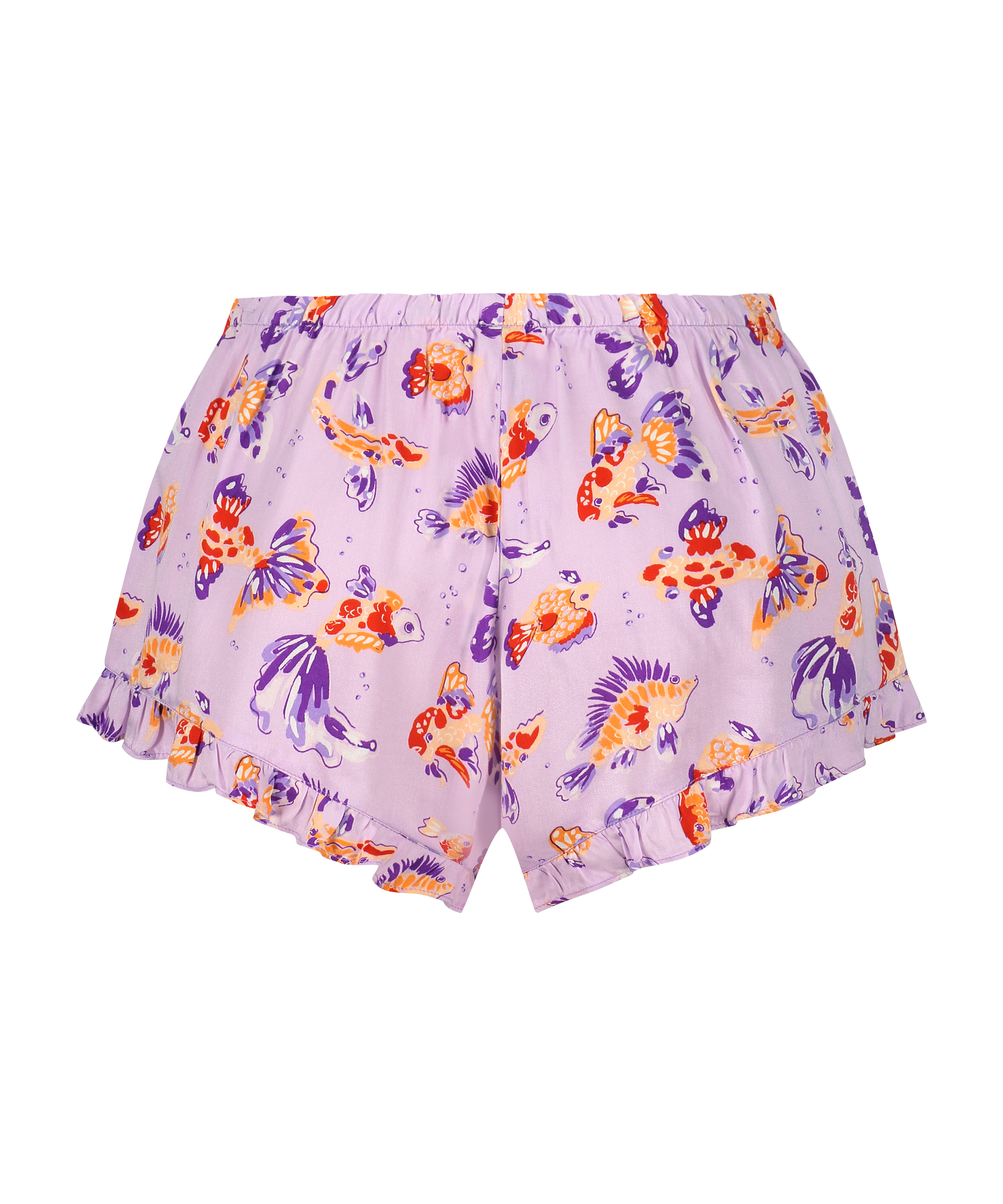 Satin pyjama shorts, Purple, main