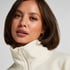 Top Half Zip Sporty Fleece, White
