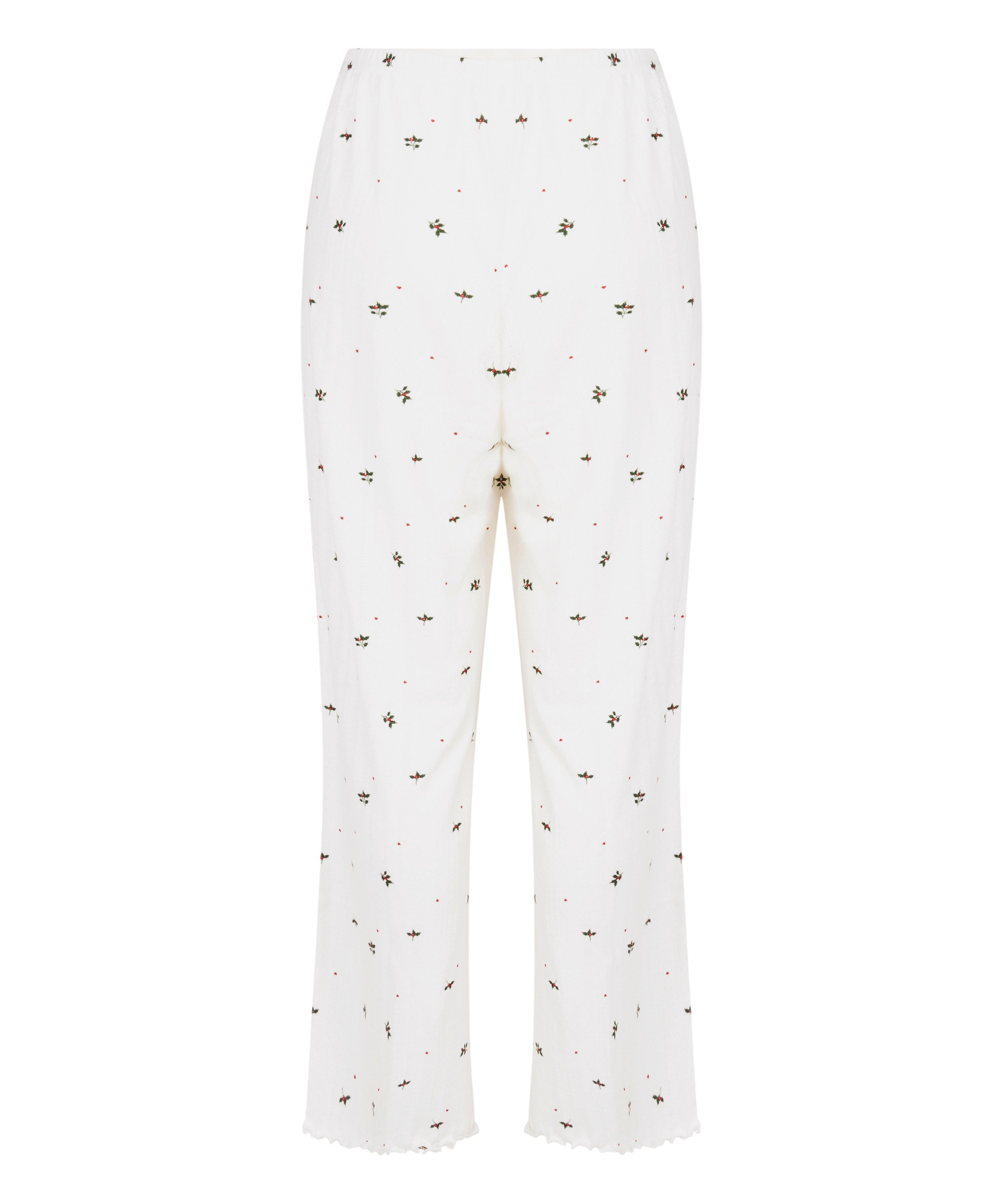 Pointelle Pyjama Pants, White, main