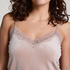 Velours Lace Cami Top, Beige