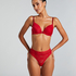 Plunge Padded Underwired Bra, Red