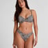 Padded Underwired Bikini Top Leopard, Black