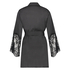 Lace Satin Kimono, Black