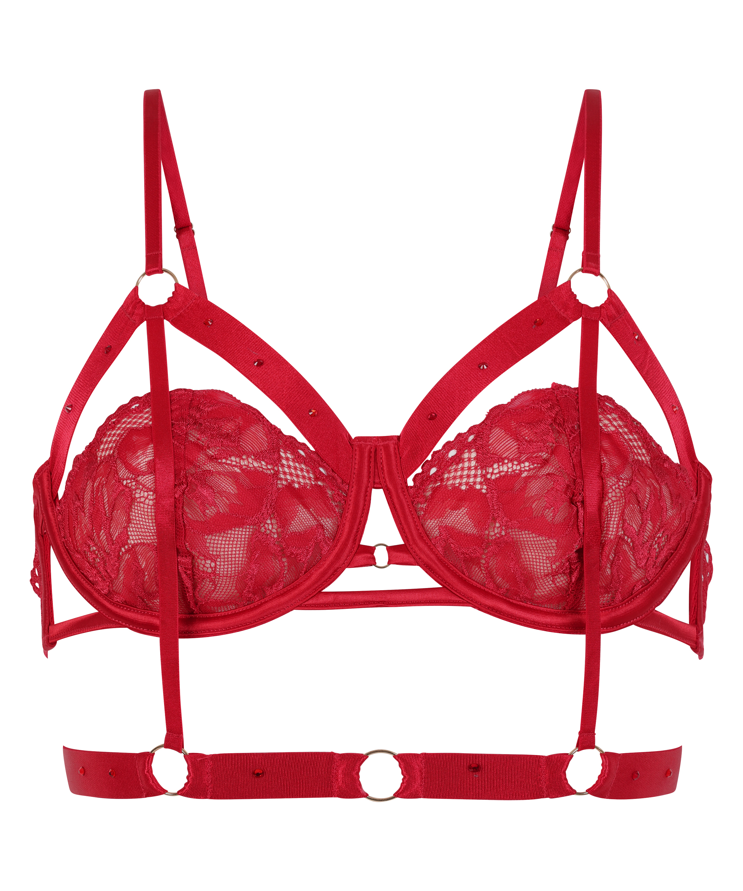 Jacky Non-Padded Underwired Bra, Red, main