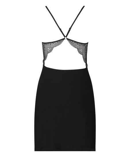 Jersey Slip Dress, Black