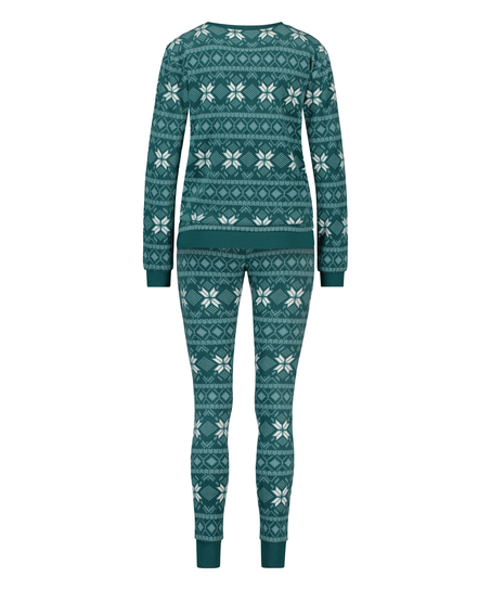 Fleece Pyjama Set, Blue