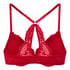 Whitney Padded Underwired Push-Up Bra, Red