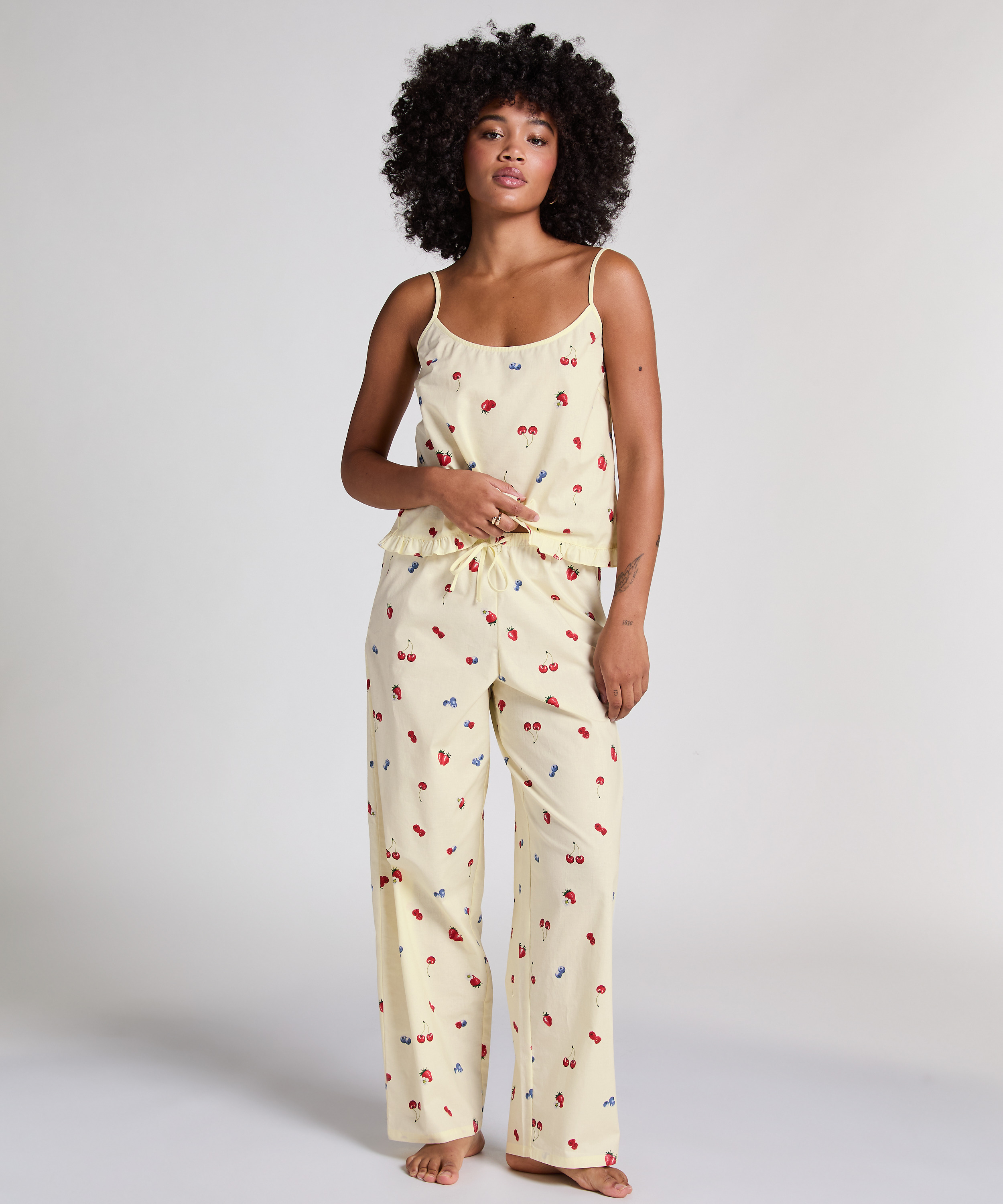 Woven Pants, Yellow, main