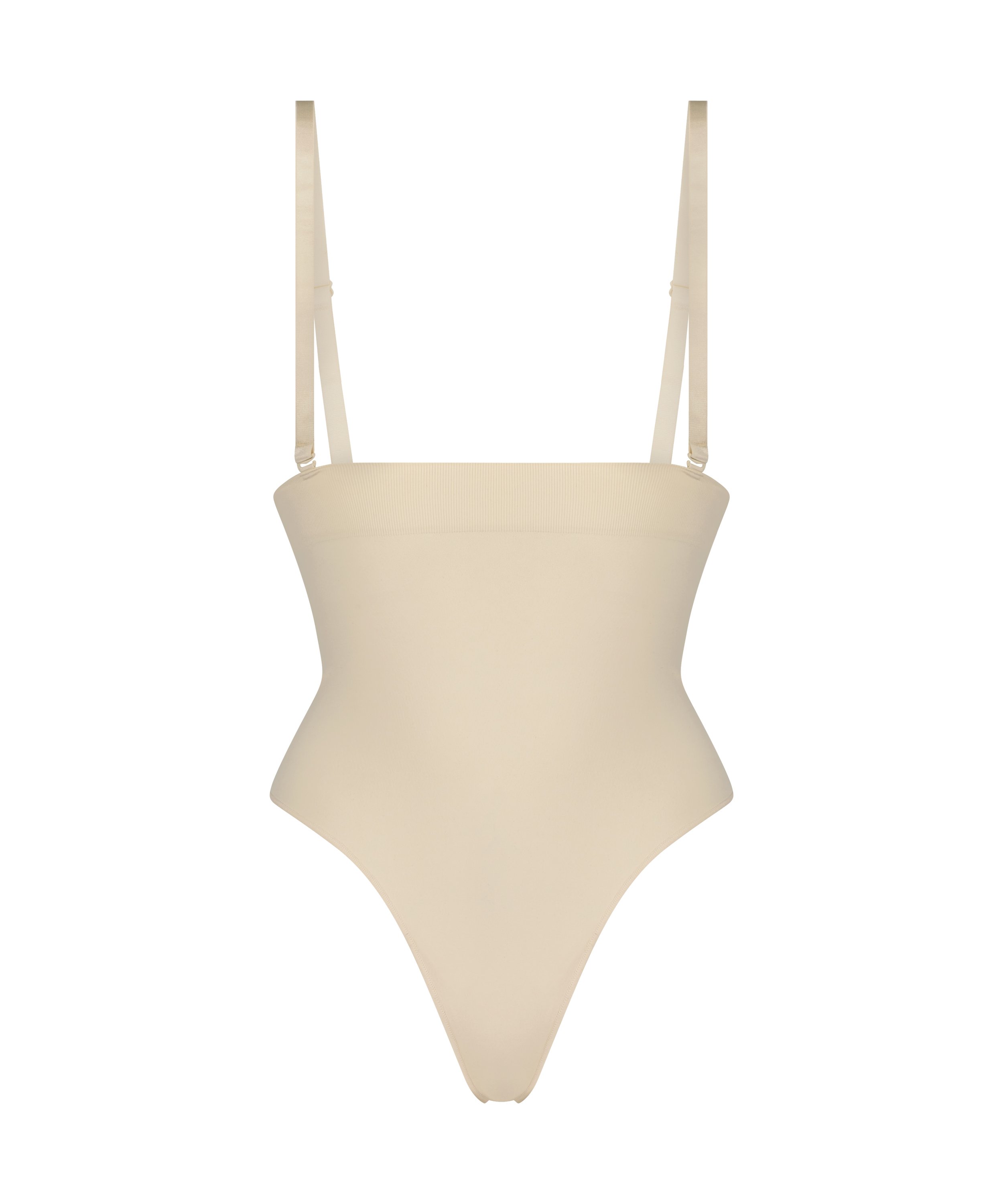 Seamless Enhancing High Waisted Thong, Beige, main