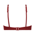Scallop Non-Padded Underwired Bikini Top, Red