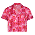Satin Short-Sleeved Jacket, Pink