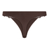 Lace & Shine Thong, Brown