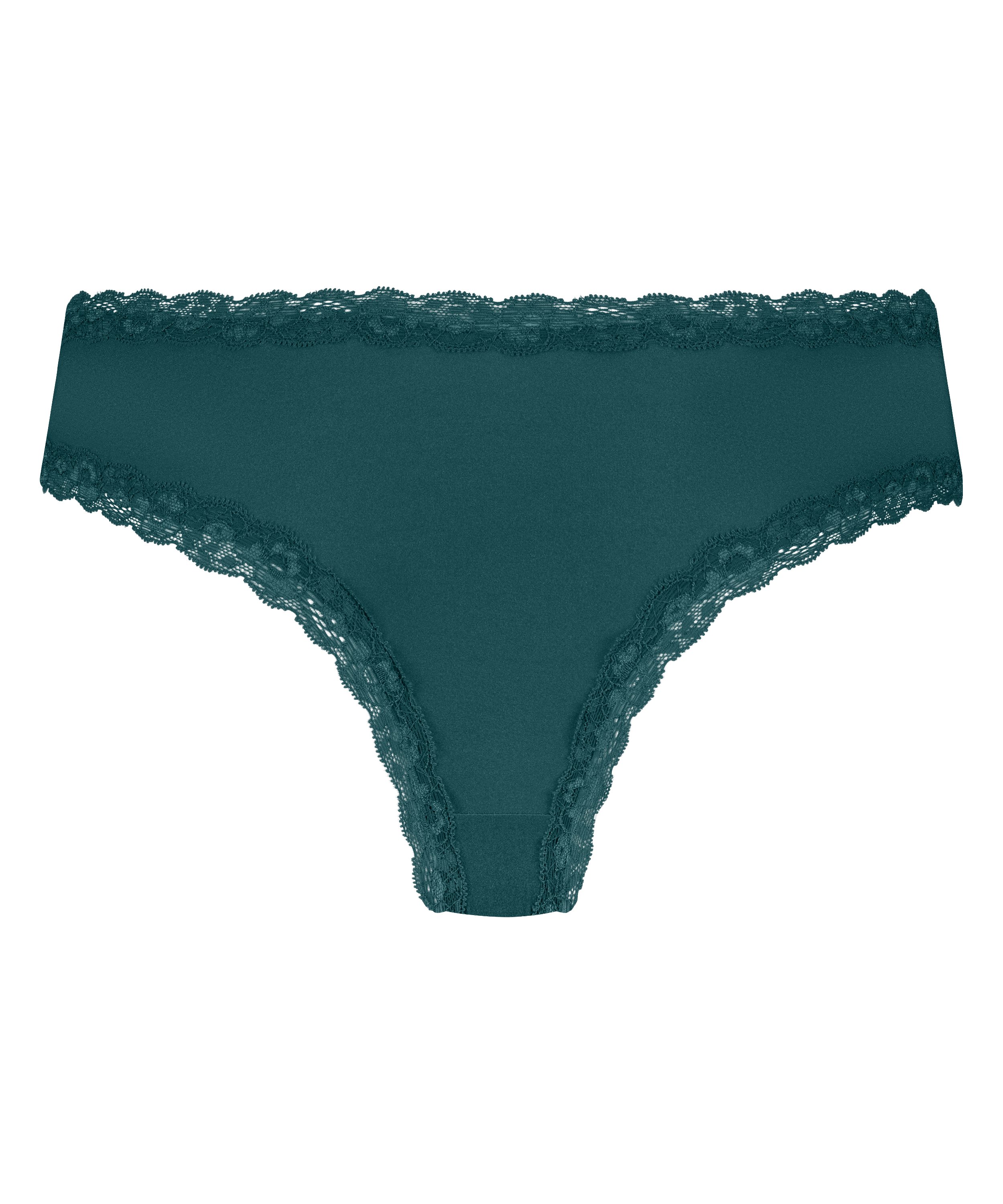 V-shaped Brazilian knickers mesh, Green, main