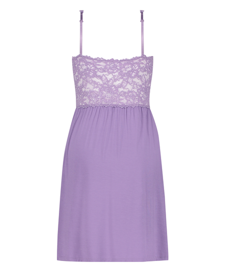 Nora Lace Slip Dress, Purple