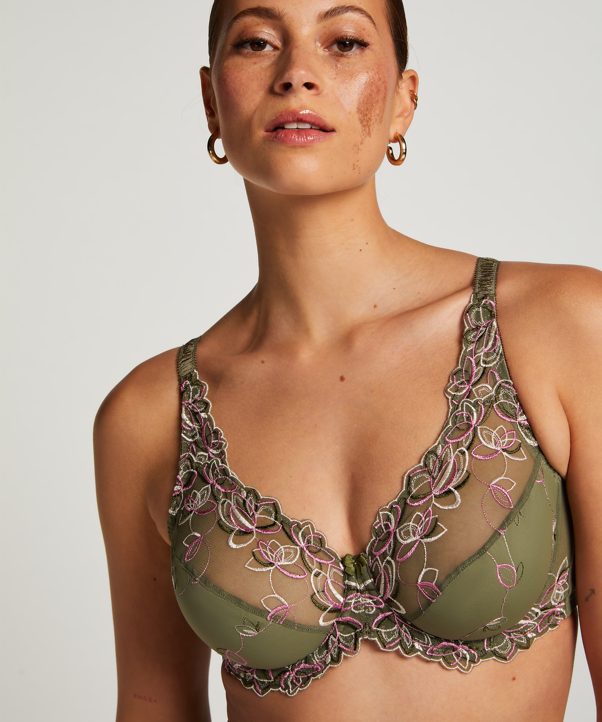 Diva Non-Padded Underwired Bra, Green, main