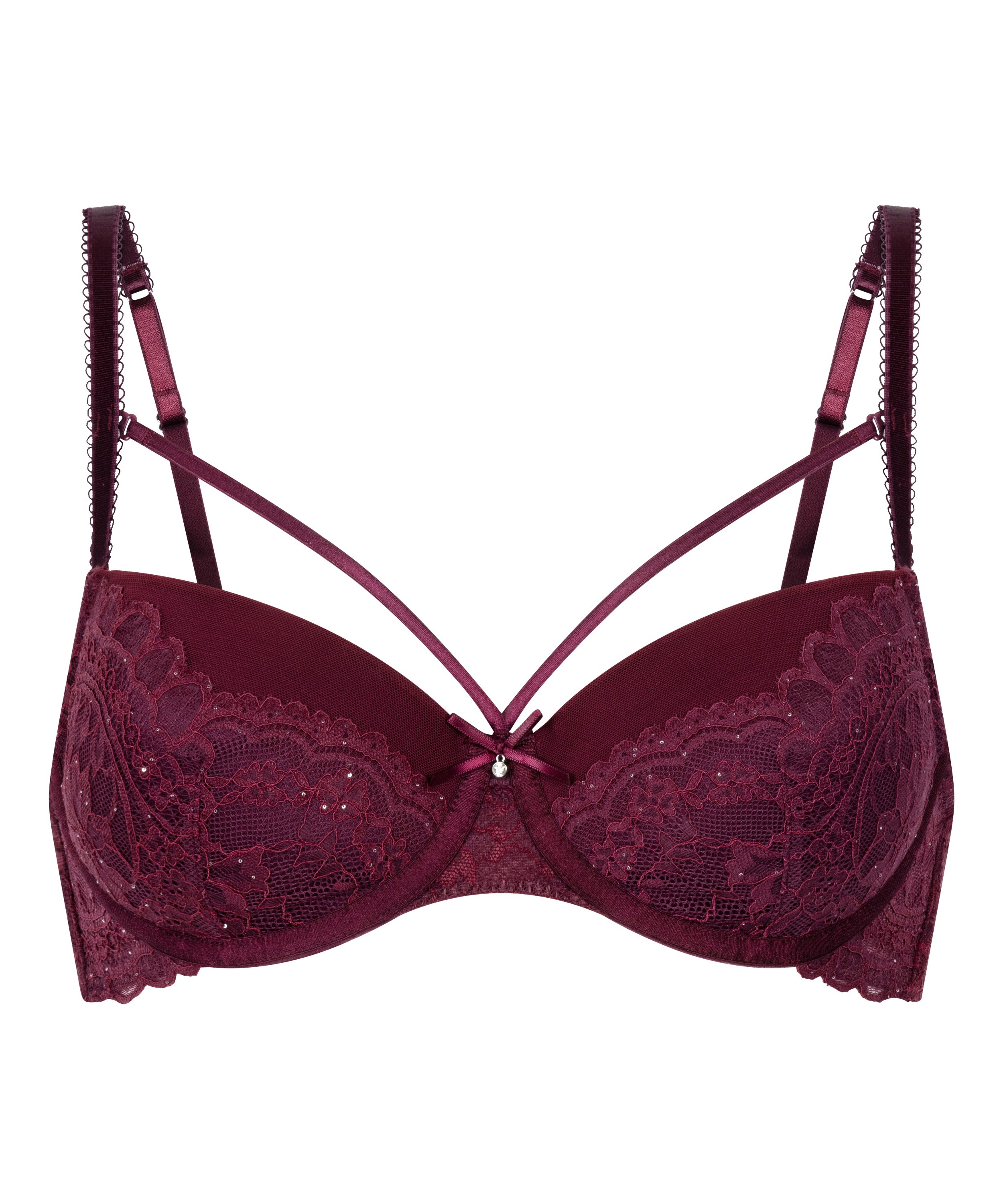 Isadora Padded Underwired Bra, Red, main