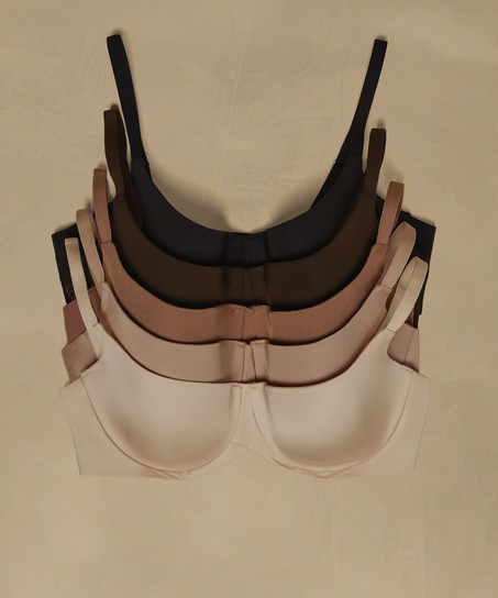 Smooth Padded Underwired Bra, Beige