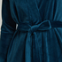 Velours short bathrobe, Blue