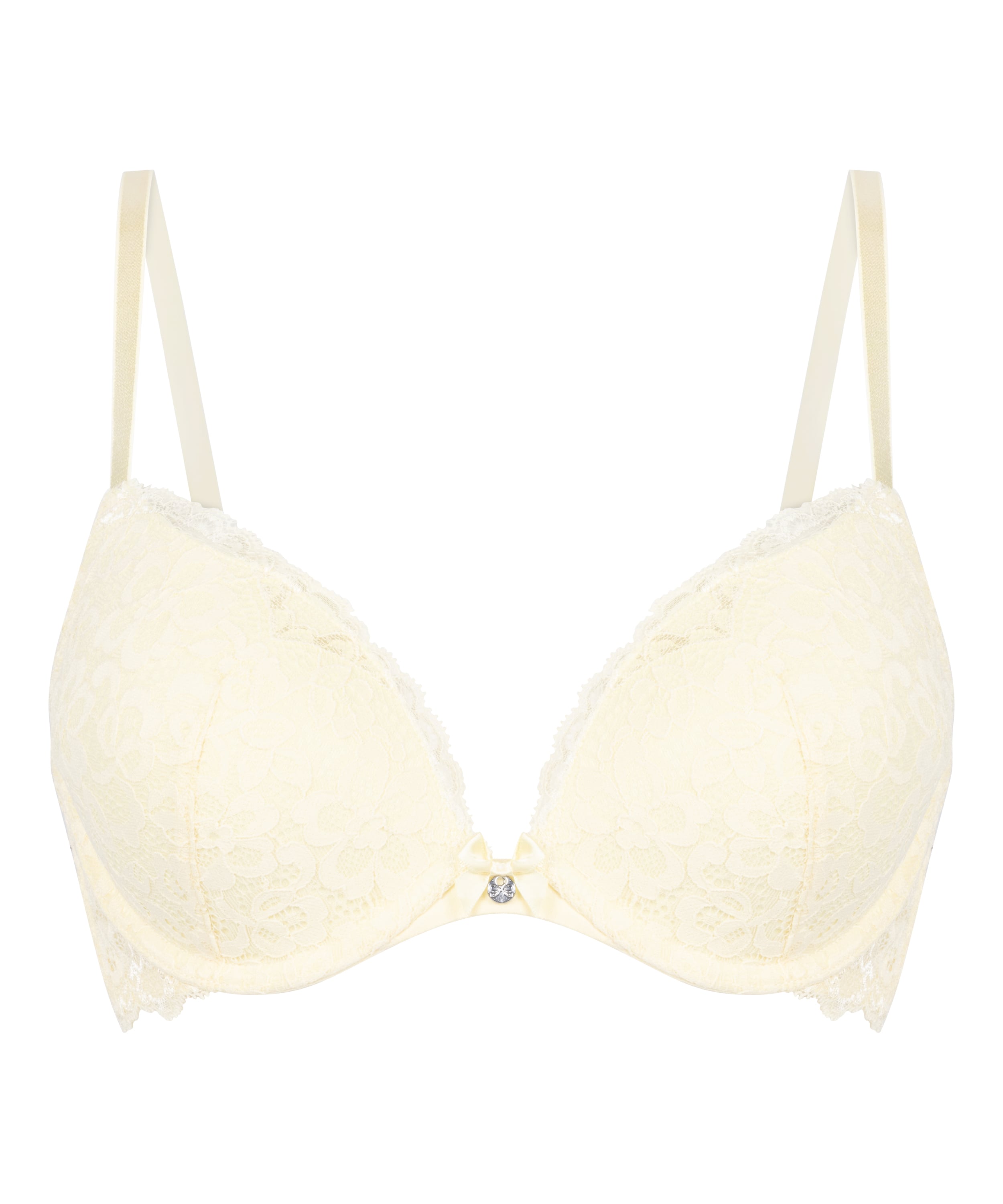 Marine Padded Push-Up Underwired Bra, Yellow, main