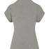 Top Short Sleeves Rib Mockneck, Gray
