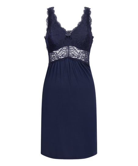 Nora Lace Slip Dress, Blue