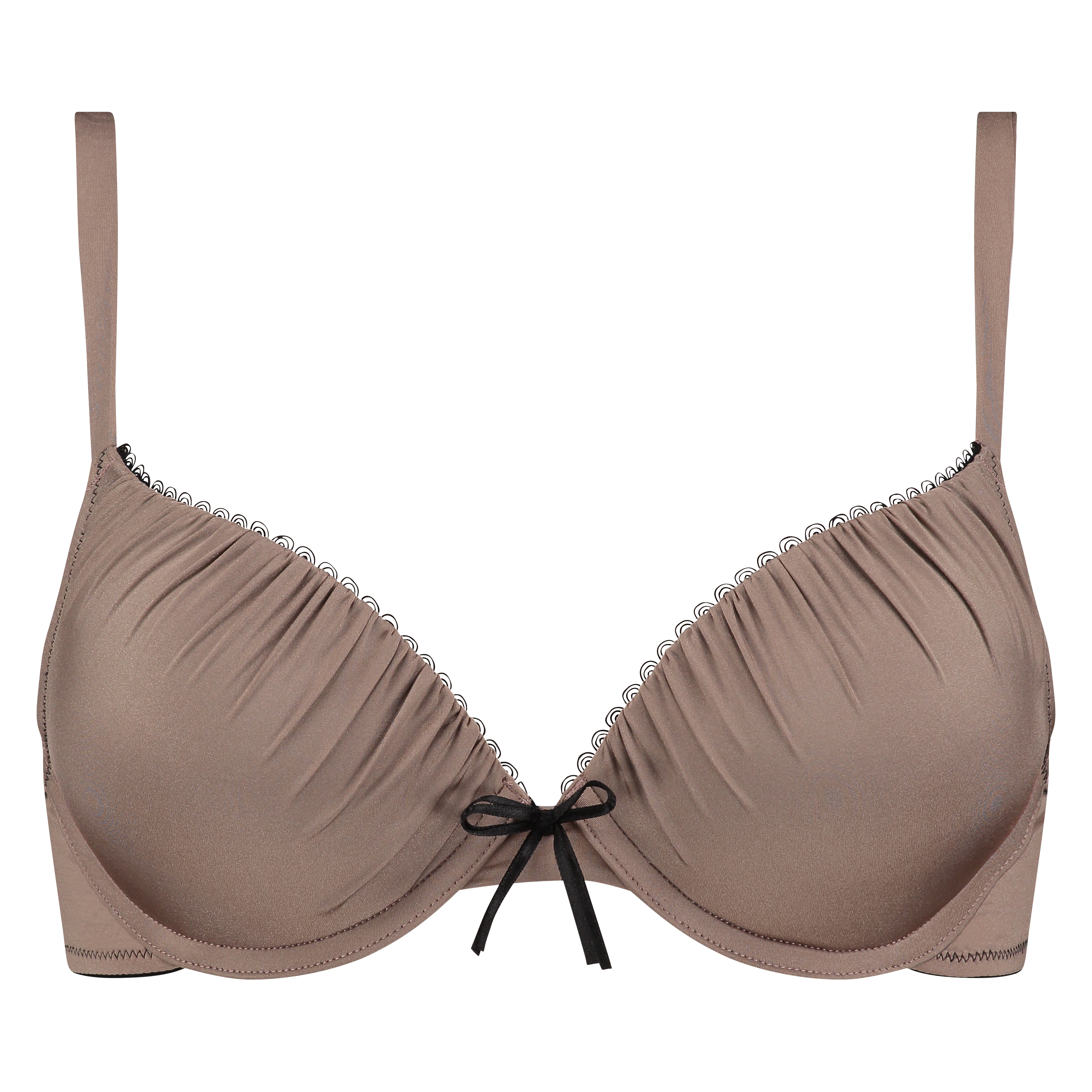 Padded underwired push-up bra Giselle, Brown, main