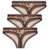 Multipack Cotton Thong, Brown
