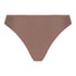 Lace Back Invisible Thong, Brown