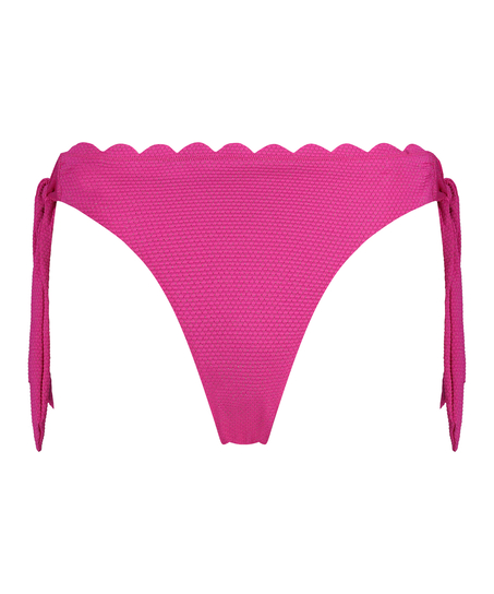 Scallop Lurex Rio Bikini Bottoms, Pink