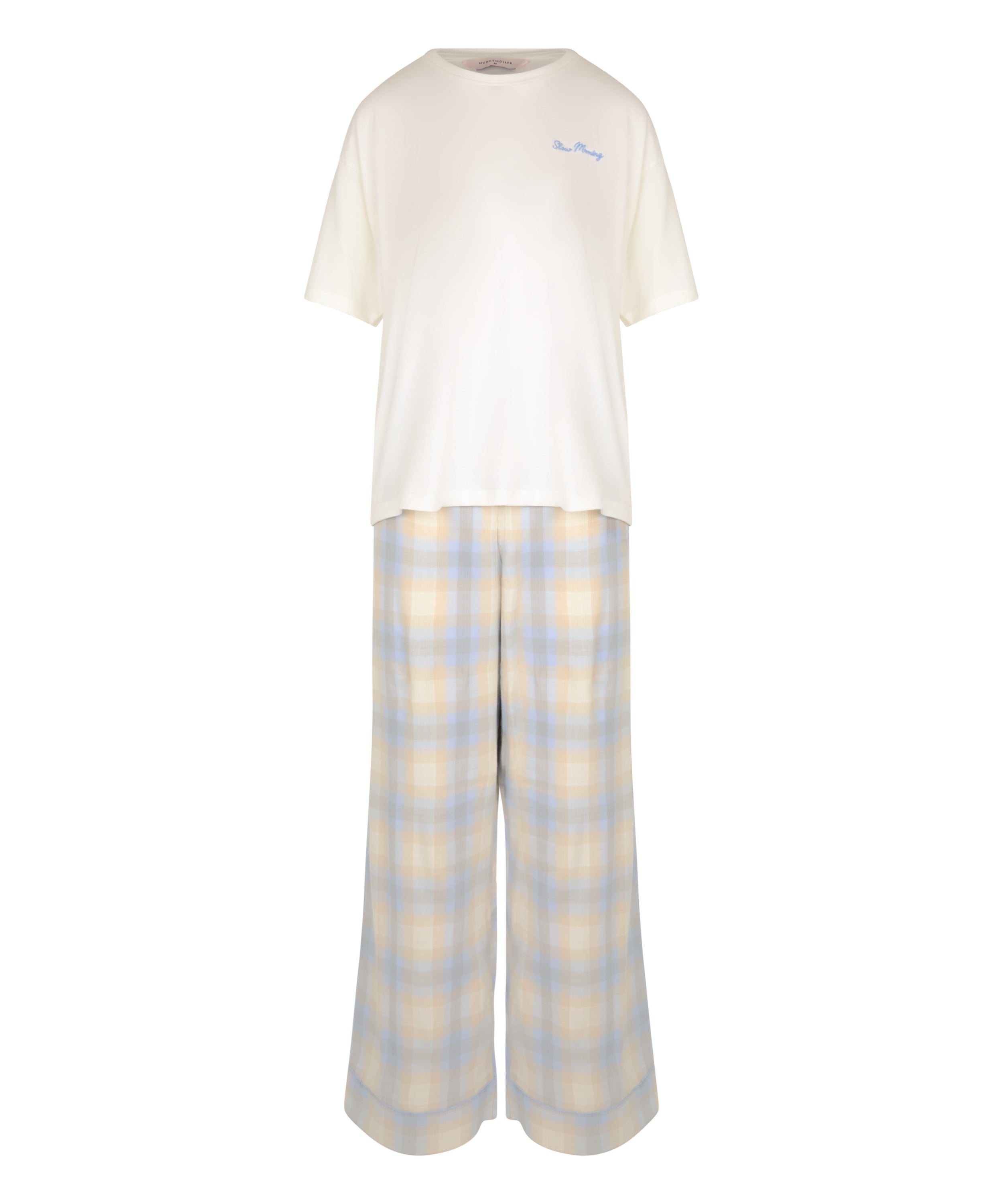 Pyjama Set Check, Blue, main