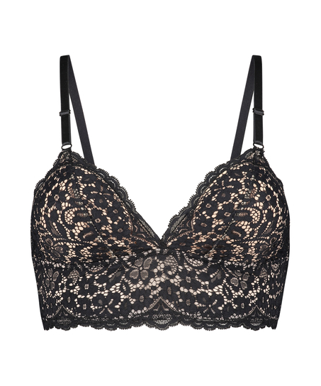 Rose Bralette, Black