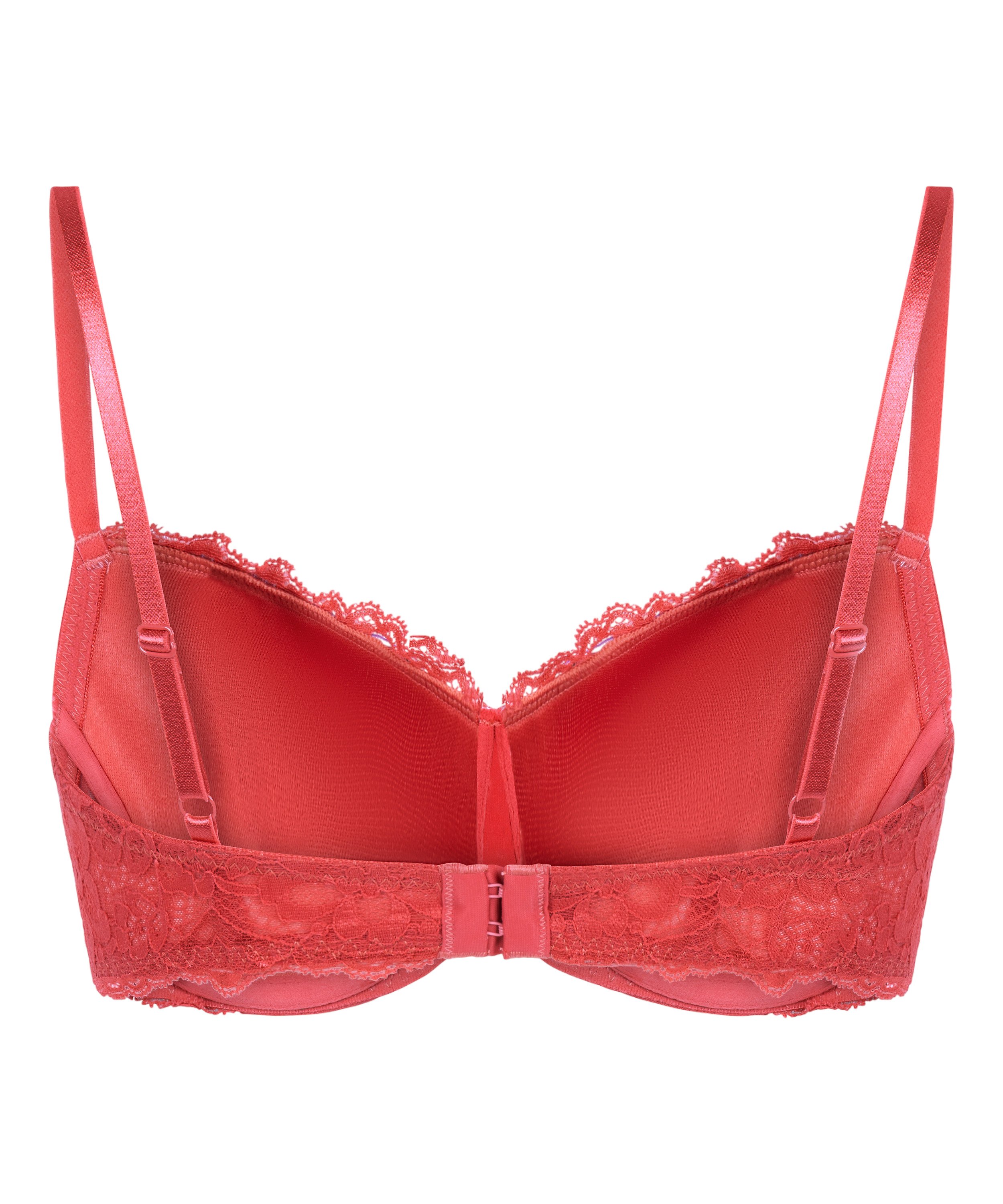 Marine Padded Underwired Bra, Red, main