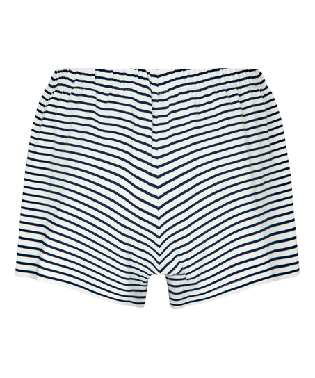 Pyjama Shorts Striped Jersey, Blue