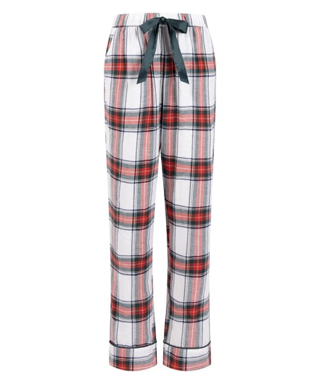 Flannel Pyjama Pants, White