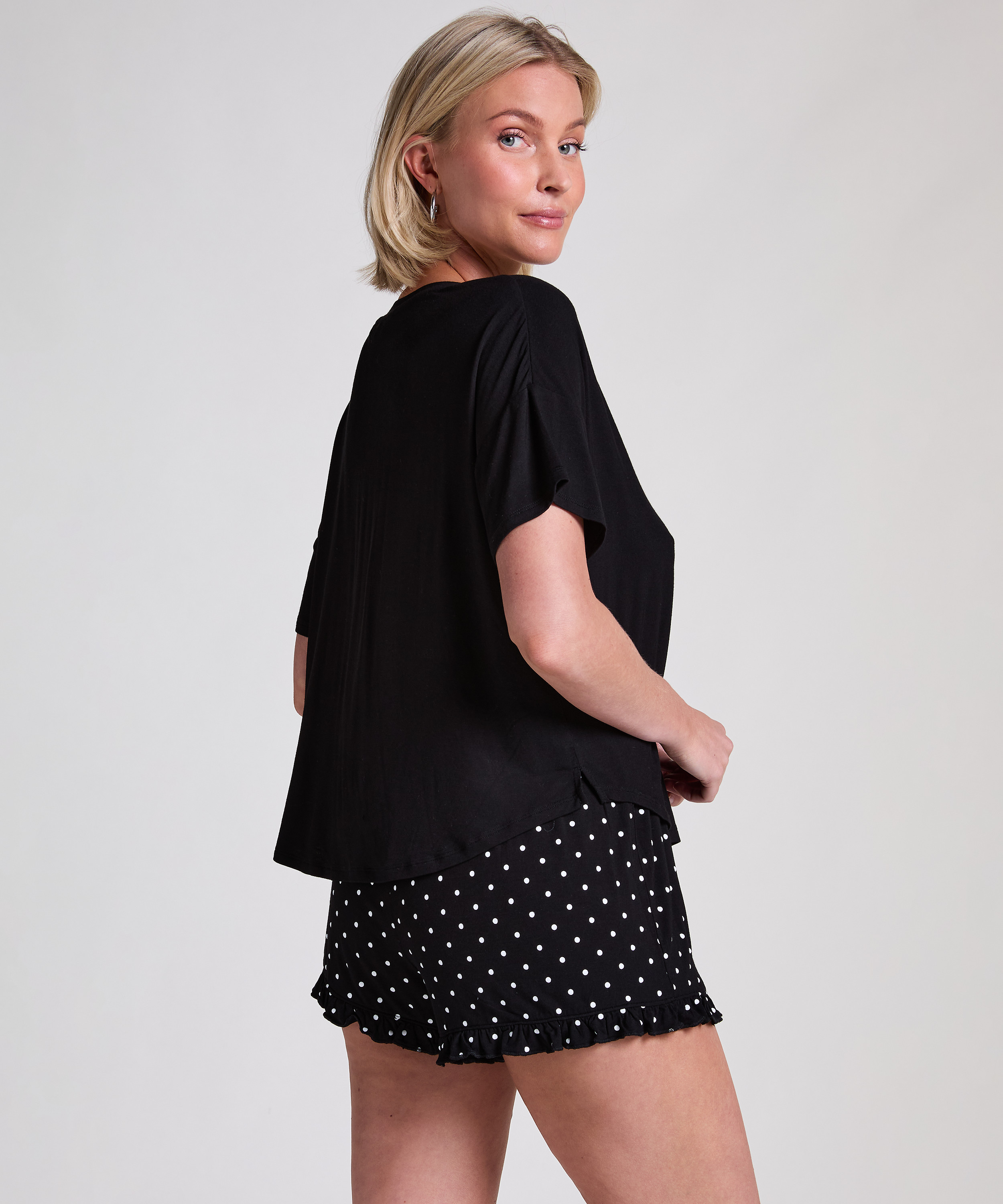 Short Pyjama Set, Black, main