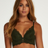 Ollie Padded Longline Underwired Bra, Green